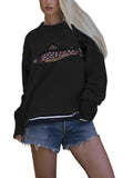Beautiful Nomad Women Cozy Knit Fall Sweater Top Crewneck Long Sleeve Pullover Animal Patterns Casual Tops