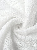 Women Boho Crochet Button-Up Shirt - Bell Sleeve Blouse for Casual Wear