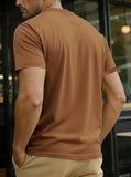 Men's Classic Crew Neck Short Sleeve T-Shirt, Soft Breathable Casual Tee for Daily & Outdoor Wear