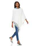 Beautiful Nomad Poncho de Punto Acanalado para Mujer, Manga murciélago, suéter Oversize