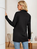 Women's Cozy Cardigan Long Sleeve Open Front Sweater with Pockets Relaxed Fit Casual Fall Winter Top for Everyday Wear