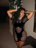 Women's Hot Short Sleeve Mesh Romper Perfect for Casual and Night Out Looks