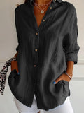 Women's Casual Shirt - Lightweight 110gsm Polyester, Breathable, Rolled Cuff Sleeves, Chest Pockets, Machine Washable