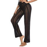 Women's Beach Pants with Hollowed Out Loose Wide Pants, Vacation Style