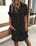 Womens Beach Dresses Summer Coverups Button Down Cover Up Long Sleeve Knee Length Beach Tunic Shirt Midi Dress with Pockets