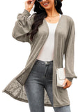 Spicy Sandia Women's Lightweight Sheer Summer Cardigans with Pockets Open Front Long Sleeve Dusters