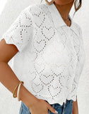 Women's Crewneck Short Sleeve Beach Cover Up Dress - Flowy Tunic