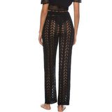 Women's Beach Pants with Hollowed Out Loose Wide Pants, Vacation Style