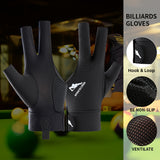 Professional Billiard Gloves, Lightweight, High Elasticity, Breathable Snooker Billiard Fingerless Anti-Slip Gloves