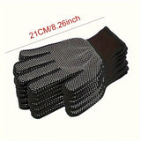 5 Pairs Heavy-Duty Nylon Gloves Lightweight Grip Texture Suitable for Riding Fishing Camping Hunting Elastic Closure