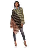 Beautiful Nomad Poncho de Punto Acanalado para Mujer, Manga murciélago, suéter Oversize