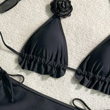 Women's Bikini Set with Adjustable Straps Bathing Suit