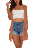 Spicy Sandia Women's Lightweight Sheer Summer Cardigans with Pockets Open Front Long Sleeve Dusters