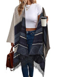 Beautiful Nomad Poncho de Punto Acanalado para Mujer, Manga murciélago, suéter Oversize