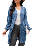 Spicy Sandia Women's Lightweight Sheer Summer Cardigans with Pockets Open Front Long Sleeve Dusters