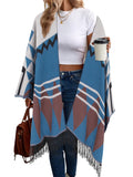 Beautiful Nomad Poncho de Punto Acanalado para Mujer, Manga murciélago, suéter Oversize