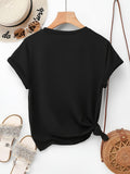Womens Crew Neck Short Sleeve Paris France Cityscape Print Casual T Shirt for Spring & Summer