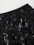 Sparkly Sequin Shorts for Women High Waist Elastic Party Dance Bow Tie Shorts