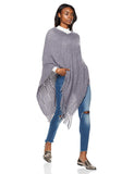 Beautiful Nomad Poncho de Punto Acanalado para Mujer, Manga murciélago, suéter Oversize