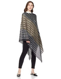 Beautiful Nomad Poncho de Punto Acanalado para Mujer, Manga murciélago, suéter Oversize