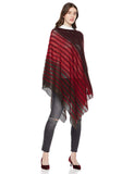 Beautiful Nomad Poncho de Punto Acanalado para Mujer, Manga murciélago, suéter Oversize