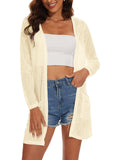 Spicy Sandia Women's Lightweight Sheer Summer Cardigans with Pockets Open Front Long Sleeve Dusters