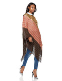 Beautiful Nomad Poncho de Punto Acanalado para Mujer, Manga murciélago, suéter Oversize