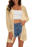 Spicy Sandia Women's Lightweight Sheer Summer Cardigans with Pockets Open Front Long Sleeve Dusters