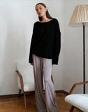 Women's Sheer Knit Oversized Sweater, Loose-Fit Long-Sleeve Top, Cover Shirt