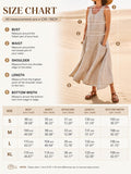 Women's Cotton Linen Sleeveless Maxi Dress with Side Pockets Loose Fit for Casual Vacations