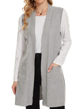 Beautiful Nomad Suéter para mujer, cuello en V, sin mangas, con botones, casual, de punto, color liso