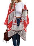 Beautiful Nomad Poncho de Punto Acanalado para Mujer, Manga murciélago, suéter Oversize