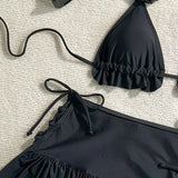 Women's Bikini Set with Adjustable Straps Bathing Suit