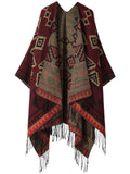 Beautiful Nomad Poncho de Punto Acanalado para Mujer, Manga murciélago, suéter Oversize