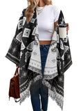 Beautiful Nomad Poncho de Punto Acanalado para Mujer, Manga murciélago, suéter Oversize