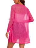 Spicy Sandia Women's Lightweight Sheer Summer Cardigans with Pockets Open Front Long Sleeve Dusters