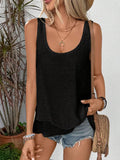 Women's Double Layer Tank Top - Sleeveless Casual Top