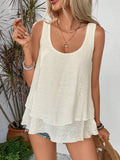 Women's Double Layer Tank Top - Sleeveless Casual Top