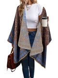 Beautiful Nomad Poncho de Punto Acanalado para Mujer, Manga murciélago, suéter Oversize