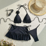 Women's Bikini Set with Adjustable Straps Bathing Suit
