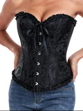 Trending Internet-Famous Corset Chest-Supporting Tummy-Contracting Shapewear Bone Corset with Back Lacing Palace-Style Corset
