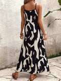 Women's Elegant Backless Long Dress Spaghetti Strap Dress V Neck for Chic Summer Casual Wear