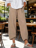 Womens Wide Leg Pants Loose Casual Drawstring Summer Beach Travel Vacation Palazzo Harem Pants with Pockets