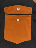Men's Color Block Waffle Knit Hooded Sweater with Lace-Up Neckline, Perfect for Casual and Outdoor Wear