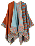 Beautiful Nomad Poncho de Punto Acanalado para Mujer, Manga murciélago, suéter Oversize