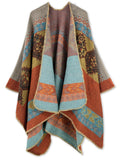 Beautiful Nomad Poncho de Punto Acanalado para Mujer, Manga murciélago, suéter Oversize