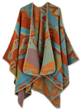 Beautiful Nomad Poncho de Punto Acanalado para Mujer, Manga murciélago, suéter Oversize