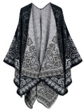 Beautiful Nomad Poncho de Punto Acanalado para Mujer, Manga murciélago, suéter Oversize