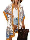Boho Print Kimono Beach Cover Up