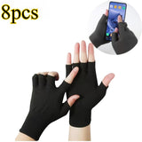 Unisex Fingerless Gloves Outdoor Sports Breathable Elastic Fingerless Gloves, 8pcs/4pcs, for Outdoor Activities